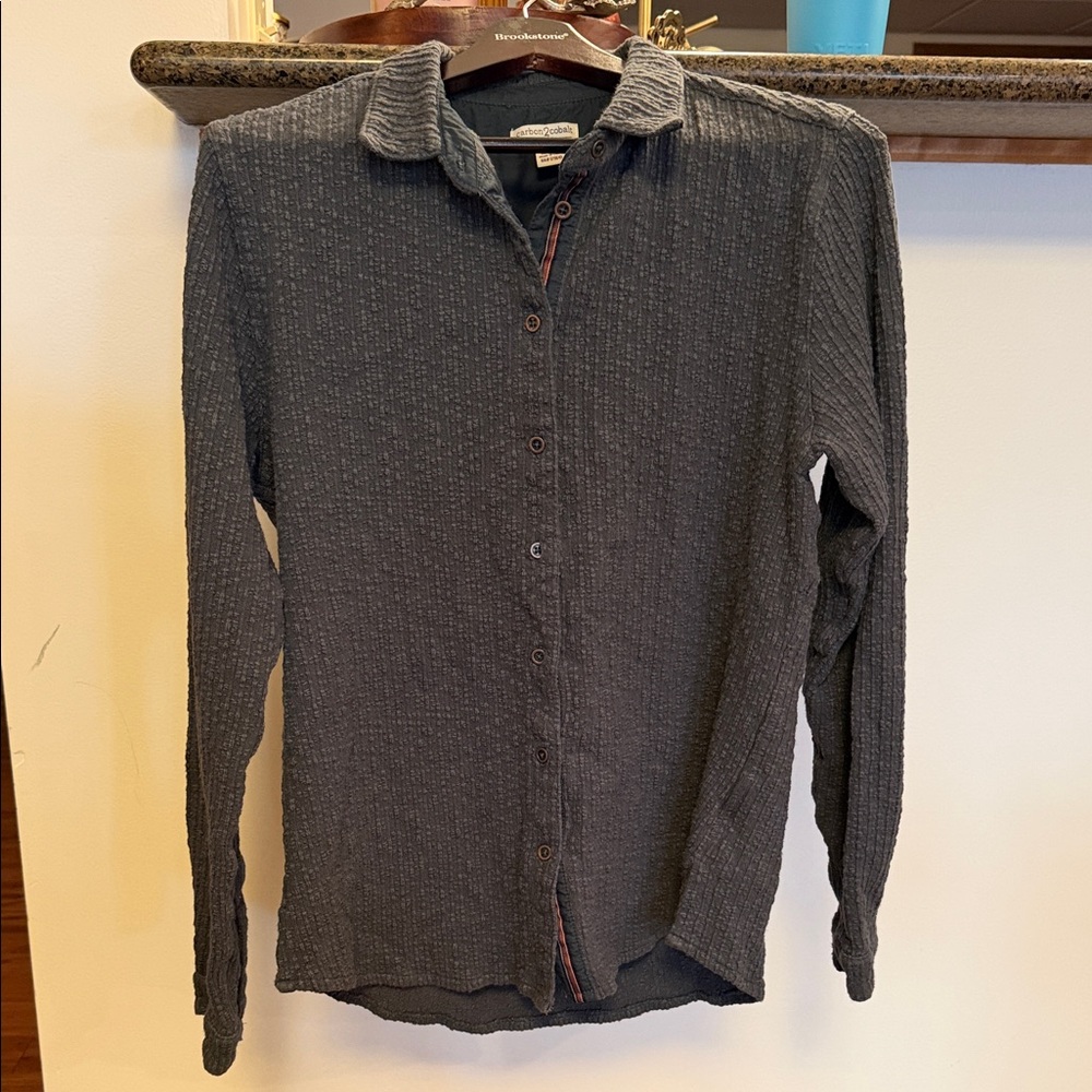 Muted Green button down - image 1